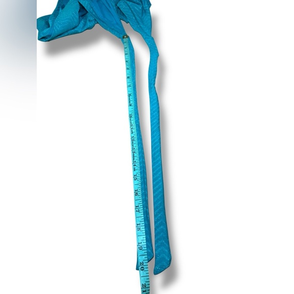 Trina‎ Turk Blue One-Piece Swimsuit with Sparkly Chevron Pattern Sz 6 EUC - Picture 12 of 13